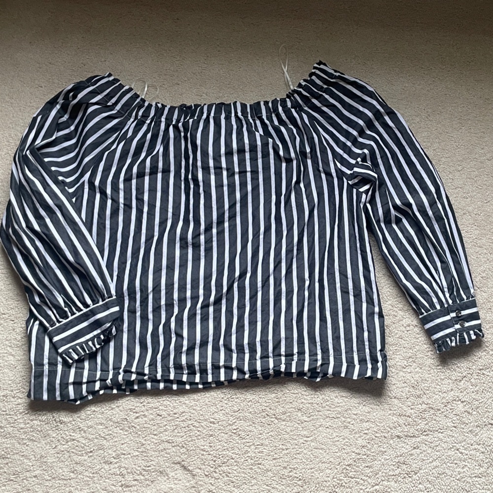 J.Crew Striped Off Shoulder Top - Picture 5 of 5